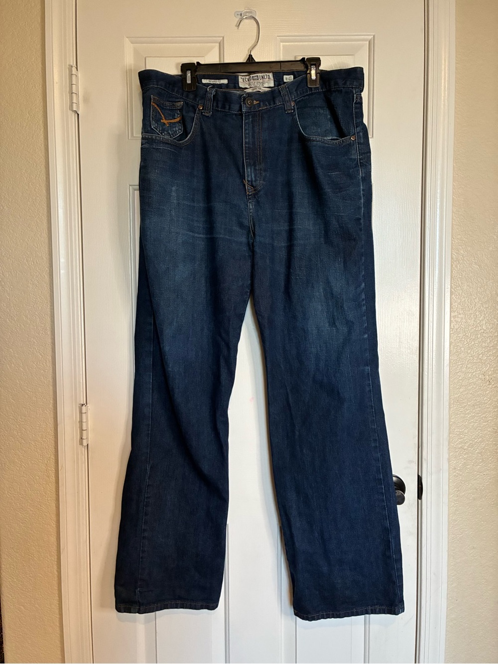 Ecko Unlimited Relaxed Fit Jeans in Dark Blue Denim
